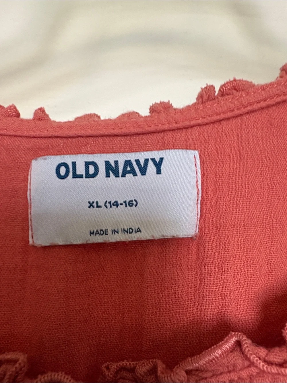 Old Navy Coral Pink Button-Front Short Sleeve Romper Girls Size XL (14-16)